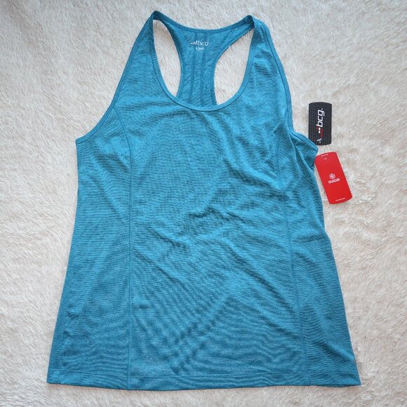bcg Tops - Women's Size Large Teal Moisture Wicking Racerback Tank Top - NWT